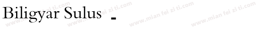 Biligyar Sulus字体字体转换